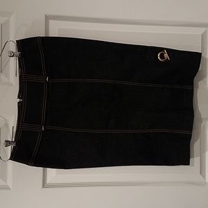 Women's Bisou Bisou dark denim skirt size 6